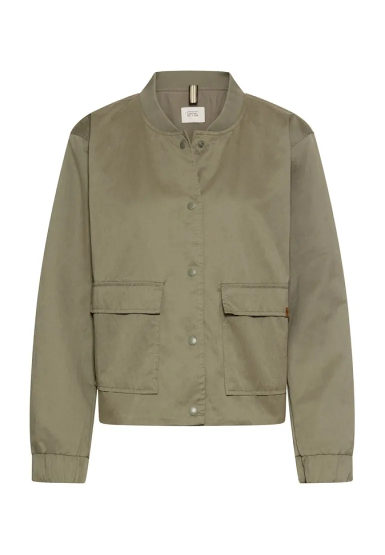 Indoor Jacke mit Bomberkragen shadow khaki