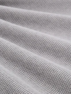 2-in-1 Strickpullover aus Baumwolle light stone grey melange