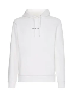 INTERLOCK MICRO LOGO HOODIE bright white
