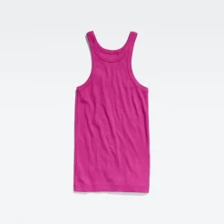 Italian army ultra slim tank top wmn fuchsia red