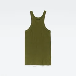 Italian army ultra slim tank top wmn avocado