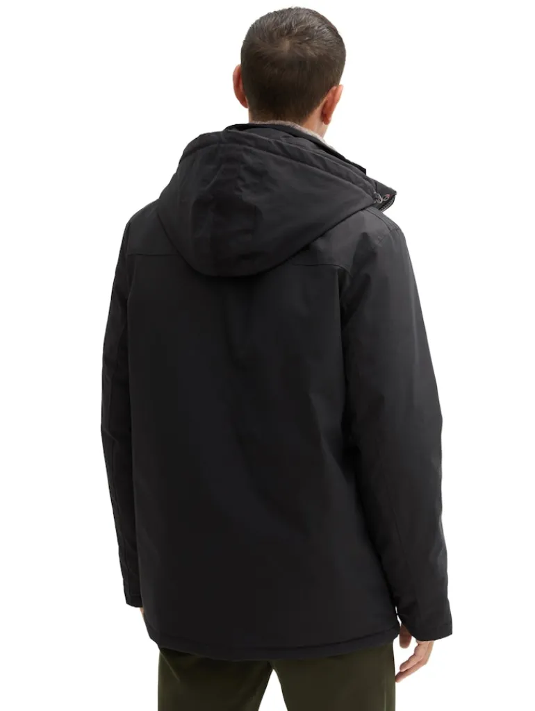 Jacke mit abnehmbarer Kapuze black