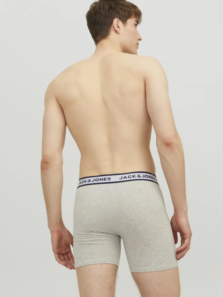 JACSOLID BOXER BRIEFS 3 PACK NOOS light grey melange