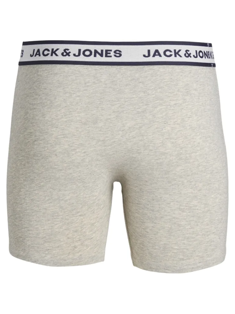JACSOLID BOXER BRIEFS 3 PACK NOOS light grey melange