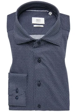 Japanese Knitted Jersey Langarm dunkelblau