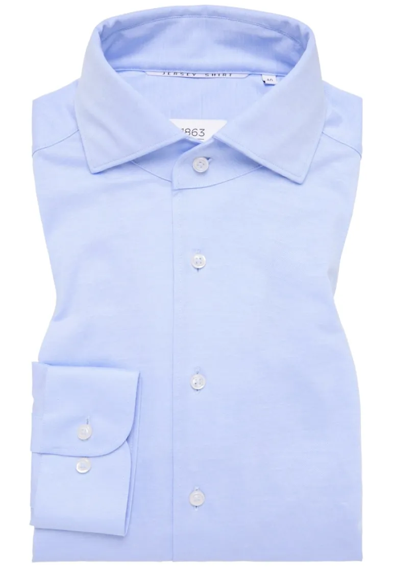 Japanese Knitted Single-Jersey Langarm hellblau