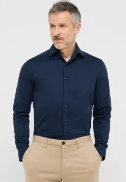 Japanese Knitted Single-Jersey Langarm navy