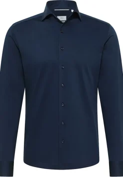Japanese Knitted Single-Jersey Langarm navy