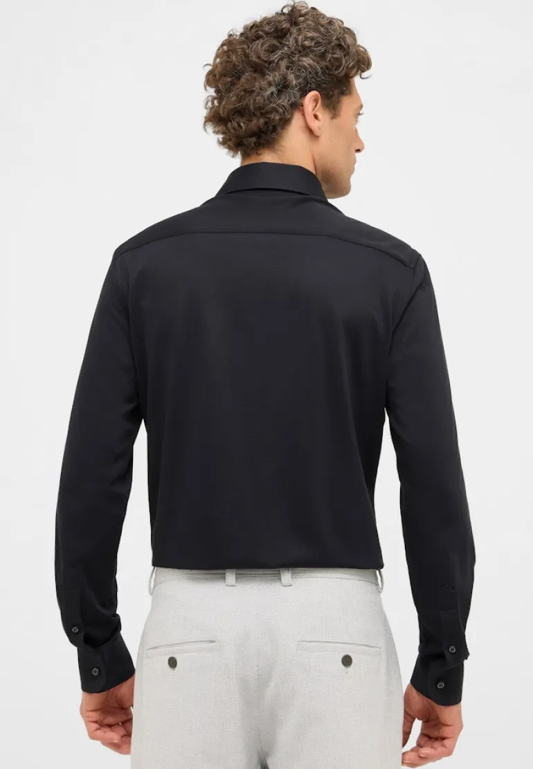 Japanese Knitted Single-Jersey Langarm schwarz