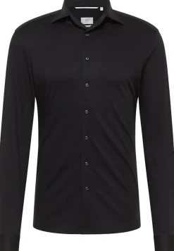 Japanese Knitted Single-Jersey Langarm schwarz