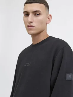JCOPOINT SWEAT BADGE CREW NECK BF black