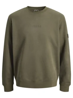 JCOPOINT SWEAT BADGE CREW NECK BF grape leaf