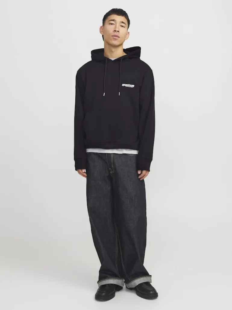 JCOUNION PRINT SWEAT HOOD NOOS black
