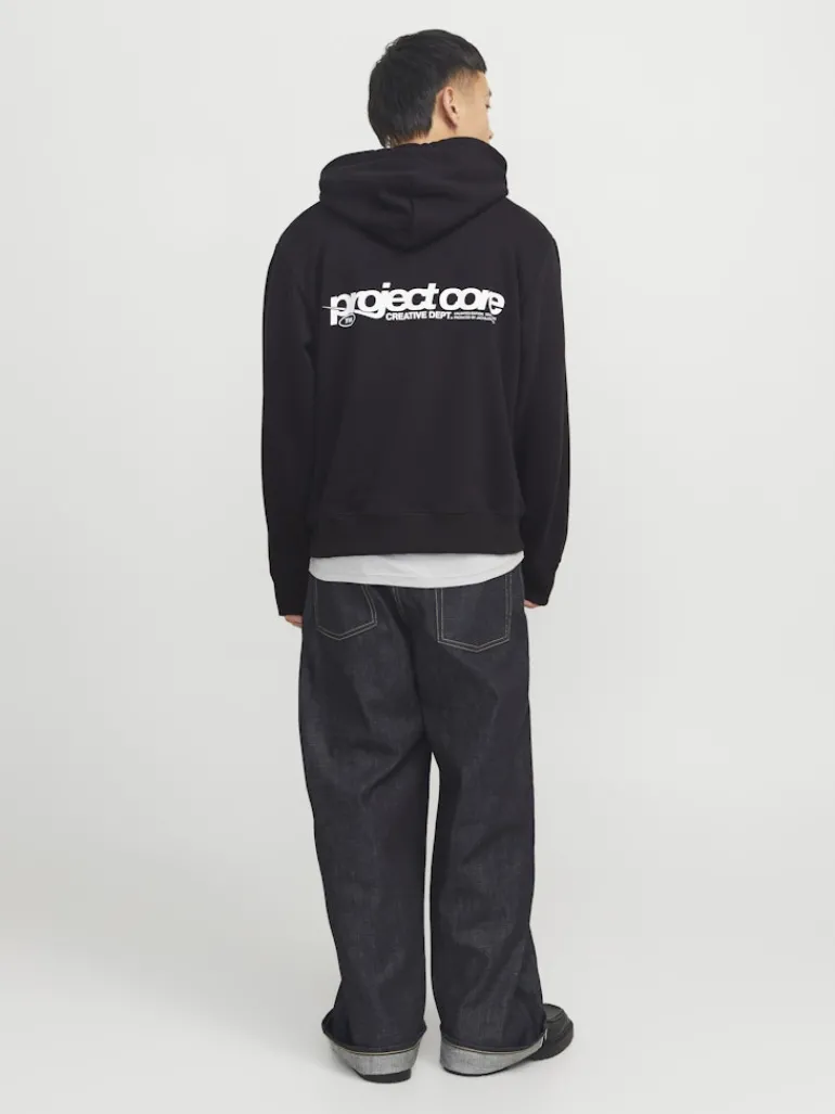 JCOUNION PRINT SWEAT HOOD NOOS black