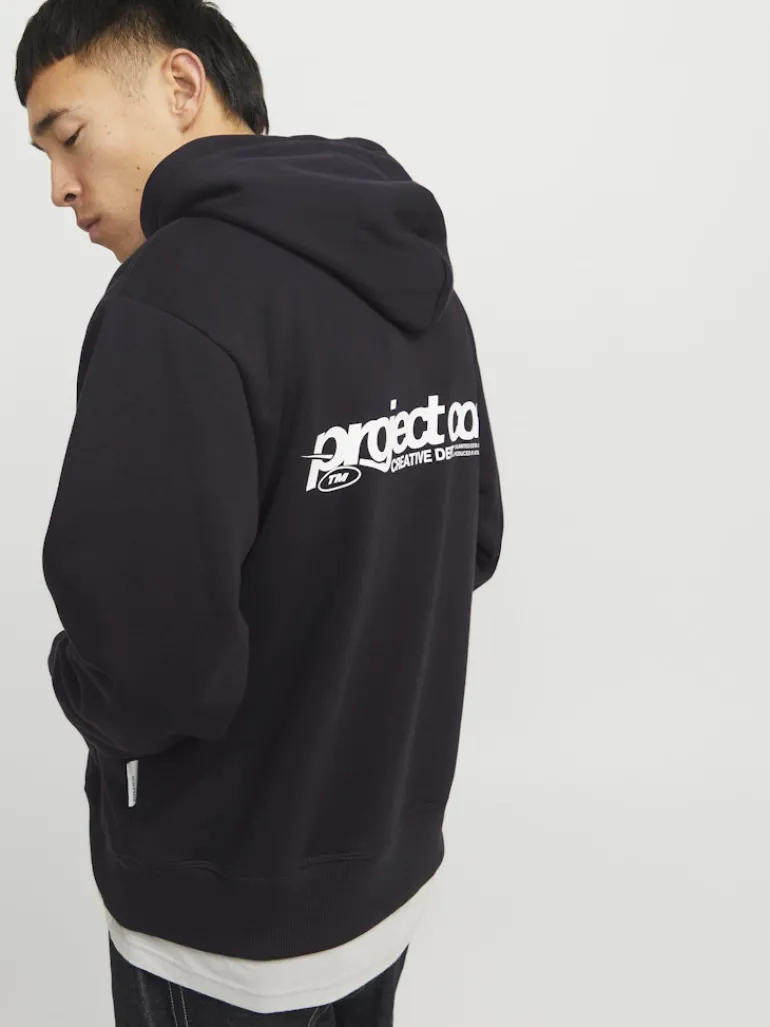 JCOUNION PRINT SWEAT HOOD NOOS black