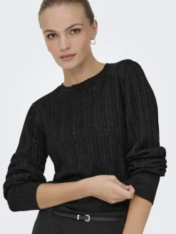 JDYBEAUTY L/S GLITTER PULLOVER KNT black