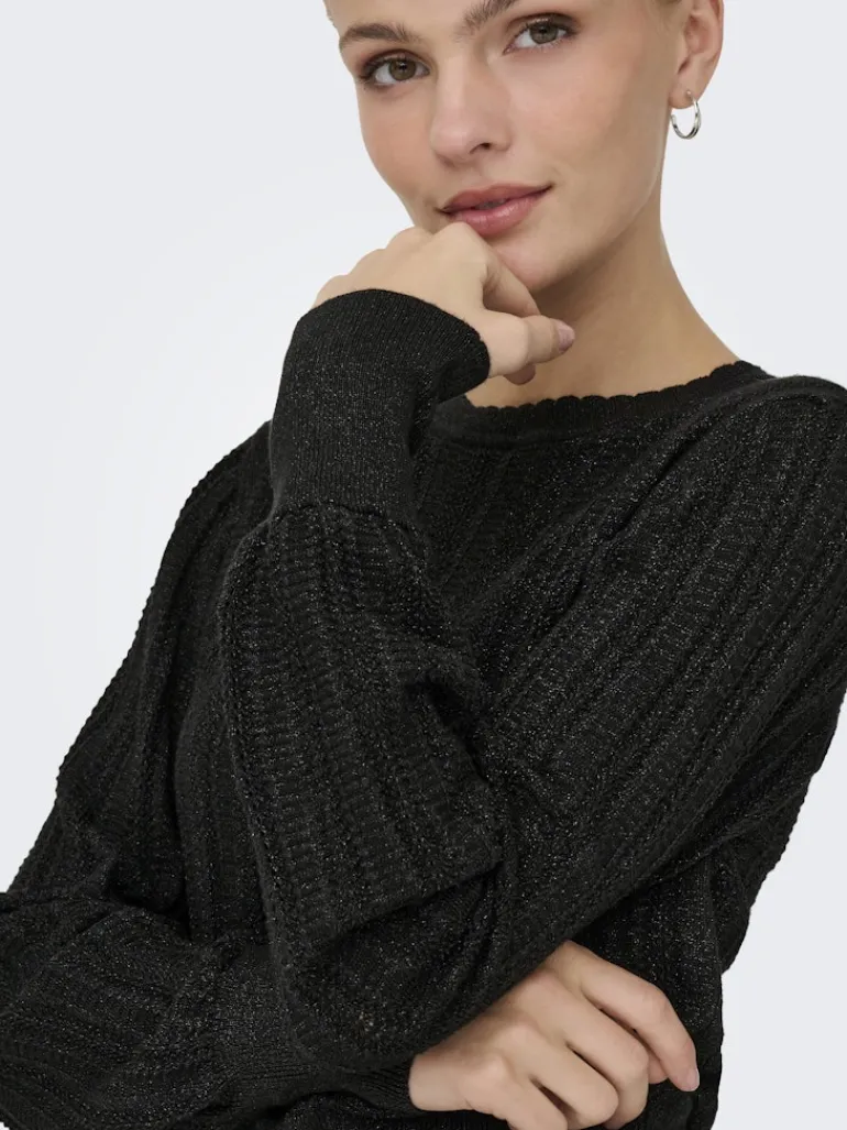JDYBEAUTY L/S GLITTER PULLOVER KNT black