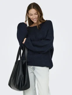 JDYDINEA L/S REVERSIBLE PULLOV. KNT NOOS total eclipse