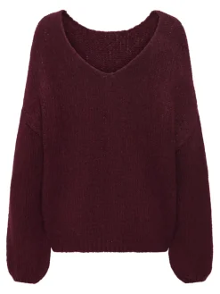 JDYDINEA L/S REVERSIBLE PULLOV. KNT NOOS cabernet
