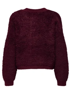 JDYEIRA LIFE L/S ONECK CARDIGAN KNT NOOS cabernet