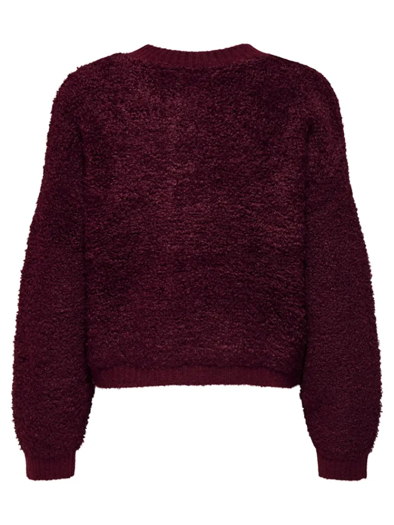 JDYEIRA LIFE L/S ONECK CARDIGAN KNT NOOS cabernet