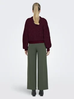 JDYEIRA LIFE L/S ONECK CARDIGAN KNT NOOS cabernet