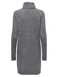 JDYELANORA L/S COWLNECK DRESS KNT NOOS dark grey melange