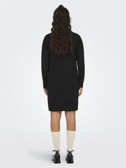 JDYELANORA L/S COWLNECK DRESS KNT NOOS black