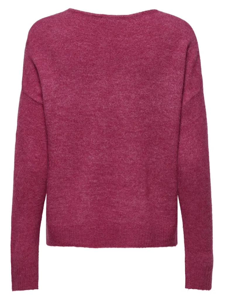 JDYELANORA L/S V-NECK PULLO. KNT NOOS granita