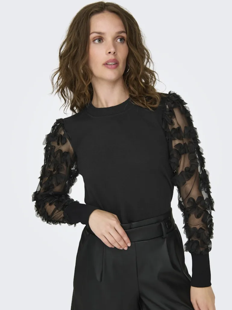 JDYFAIRVIEW LIFE L/S SWEAT JRS NOOS black