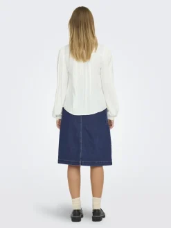 JDYJADE LIFE L/S DOBBY LACE SHIRT WVN cloud dancer