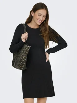 JDYKATE L/S O-NECK DRESS KNT black