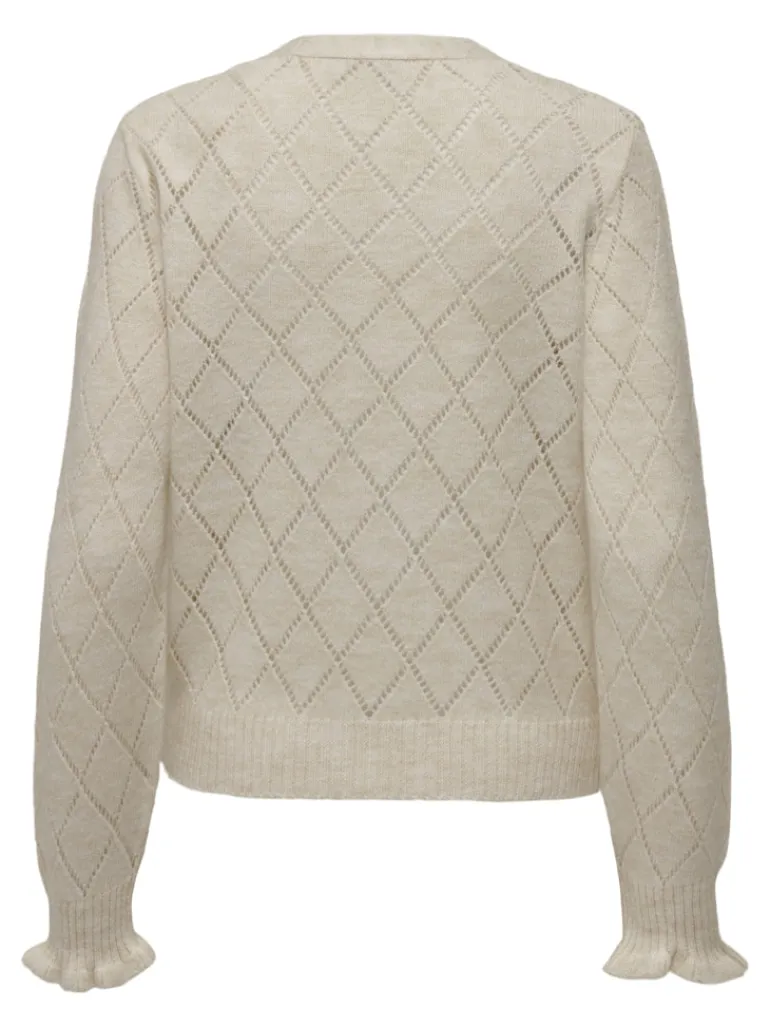 JDYLETTY L/S V-NECK STRUC CARDI KNT NOOS whitecap gray