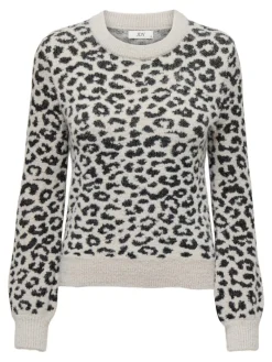JDYLORRAINE ANIMAL L/S PULLOVER KNT NOOS cement1