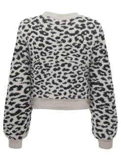 JDYLORRAINE ANIMAL SHORT CARDIGAN KNT cement