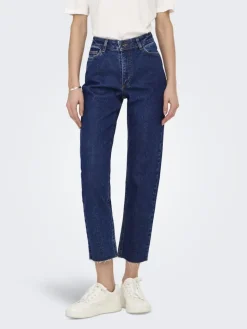 JDYLULLU HWSTRAIGHT ANK JEANS DB NOOS dark blue denim