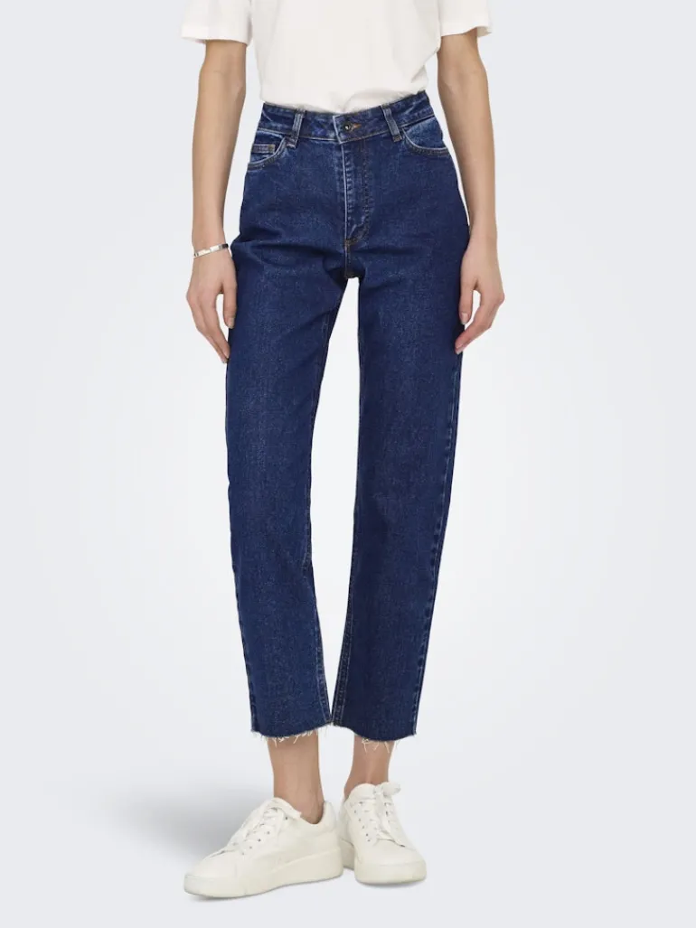 JDYLULLU HWSTRAIGHT ANK JEANS DB NOOS dark blue denim