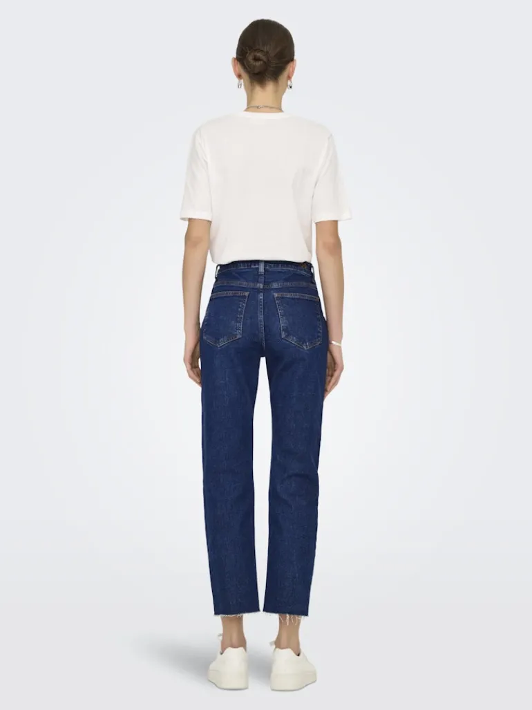 JDYLULLU HWSTRAIGHT ANK JEANS DB NOOS dark blue denim