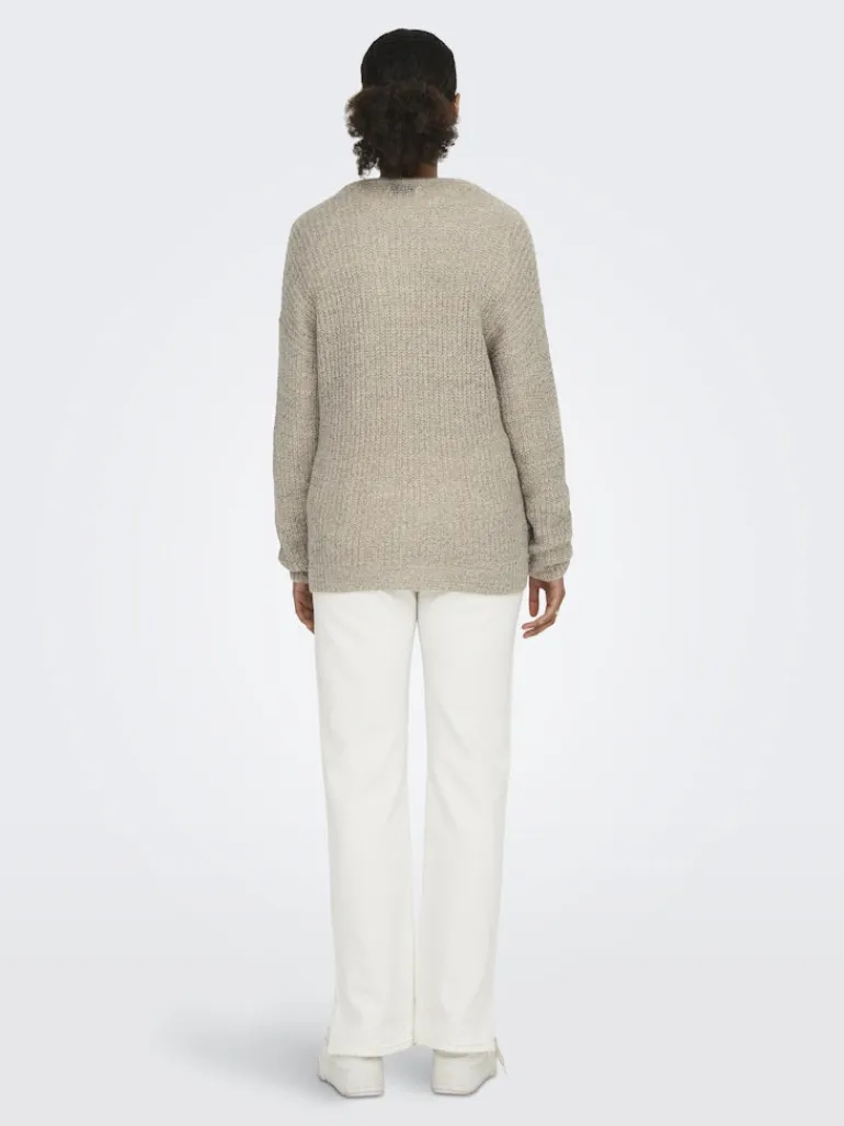 JDYNEW MEGAN L/S PULLOVER KNT NOOS cement
