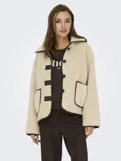 JDYNOELLA LIFE TEDDY JACKET OTW NOOS cement