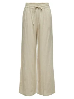 JDYSAY HW LINEN WIDE PANT WVN NOOS oatmeal