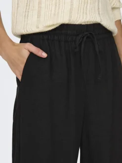 JDYSAY HW LINEN WIDE PANT WVN NOOS black