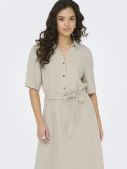 JDYSAY 2/4 MIDI SHIRT DRESS WVN NOOS oatmeal