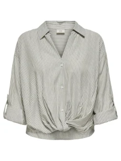 JDYSELMA L/S KNOT LUREX SHIRT WVN cloud dancer2