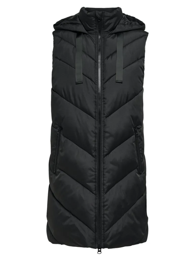 JDYSKYLAR LIFE HOOD WAISTCOAT OTW NOOS black