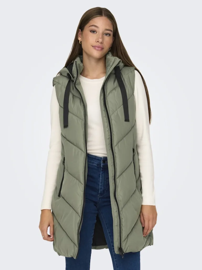 JDYSKYLAR LIFE HOOD WAISTCOAT OTW NOOS vetiver