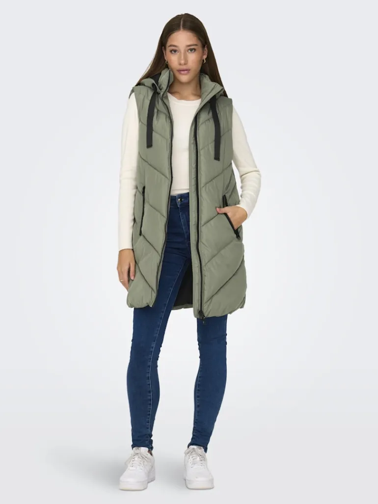 JDYSKYLAR LIFE HOOD WAISTCOAT OTW NOOS vetiver