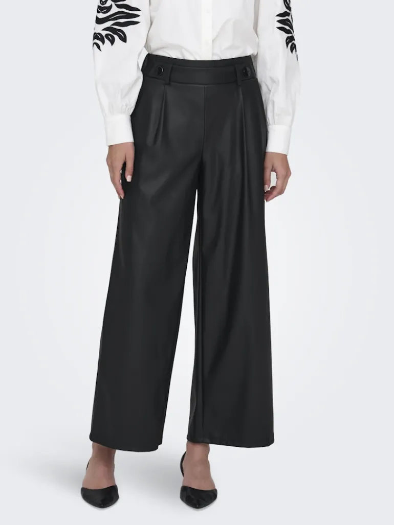 JDYSOYA GEGGO PU PANT JRS NOOS black