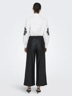 JDYSOYA GEGGO PU PANT JRS NOOS black