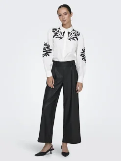 JDYSOYA GEGGO PU PANT JRS NOOS black